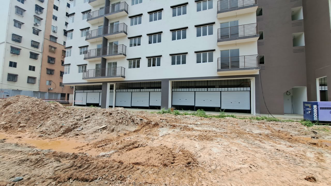 Multiple shutter openings across the development at Gombak
