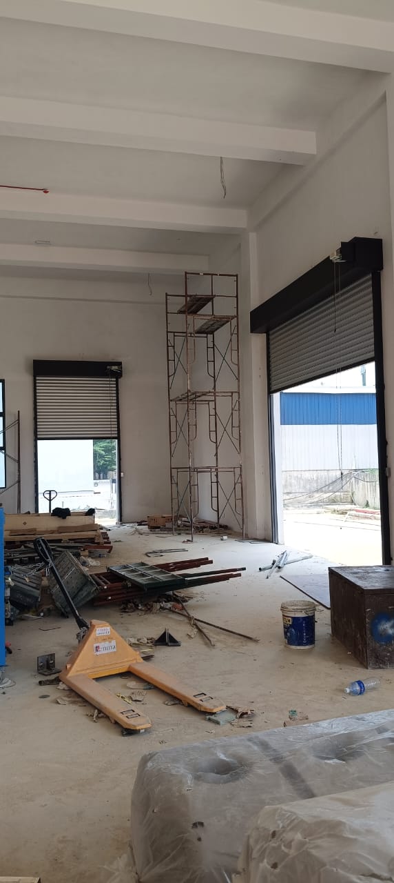 Shutter curtains and motor housings at Serdang